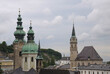 View of the roofs and towers of the city of Salzburg.
