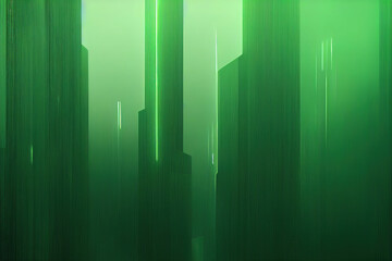 Green matrix background. Ai generated.
