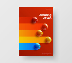 Wall Mural - isolated realistic spheres placard concept. bright catalog cover vector design layout.