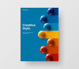 Canvas Print - amazing realistic spheres presentation template. fresh front page vector design illustration.