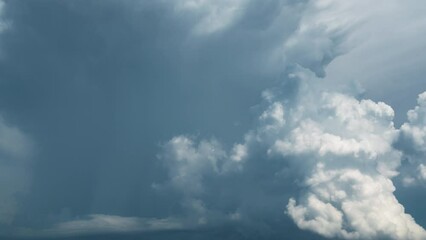 Wall Mural - time lapse of blue sky and white clouds