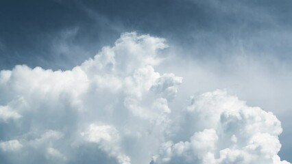 Wall Mural - time lapse of blue sky and white clouds