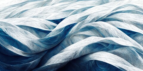 a close up of a blue and white waves, generative AI