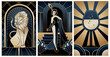 © Анна Удод - illustrations of art deco style in black and gold colours