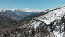 Vista Delle Alpi Riprese Da Un Drone