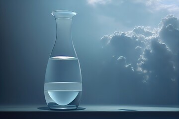 Wall Mural - Carafe of water and clouds in the air