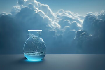 Wall Mural - Carafe of water and clouds in the air