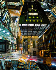 Wall Mural - Aerial view of London city in the night, UK