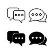 © Lunaraa - Chat icon vector for web and mobile app. speech bubble sign and symbol. comment icon. message