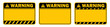 yellow warning caution sign text space area message box sticker label object goods commodity