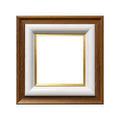 Poster -  wooden square frame