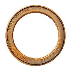 Poster - wooden round frame