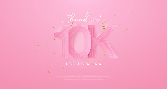 pink background to say thank you very much 10K followers.