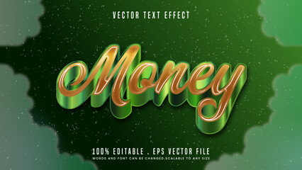 Canvas Print - Money 3d editable text effect font style