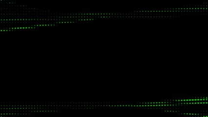 Wall Mural - abstract animation of green color wavy lines motion