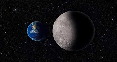 Fotomurales - The Earth as Seen from the dark side of the moon 