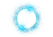 circle light frame blue on transparent background PNG file