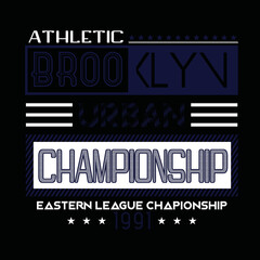 Athletic brooklyn typography design for printing on t-shirt vector illustration