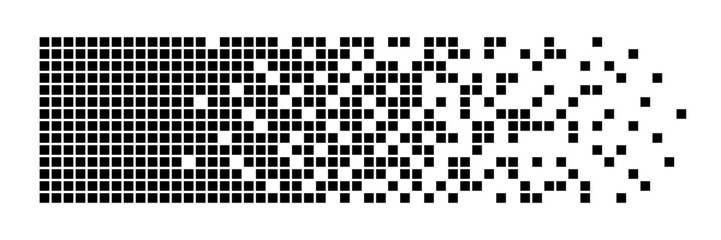 Wall Mural - pixel disintegration background. halftone fragment. dispersed dotted pattern. concept of disintegrat
