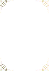 Wall Mural - Gold line frame