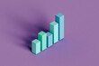 © Westend61 - Three dimensional render of pastel colored bar graph