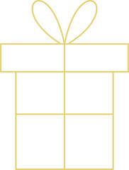 Wall Mural - Christmas present gold line