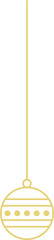 Wall Mural - Christmas bauble gold line