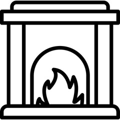 Sticker - Fireplace Icon