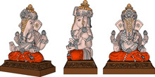 Chinese New Year Decorations Lord Ganesha With White Background