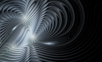 Wall Mural - fractal abstraction on a dark background