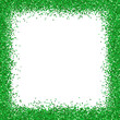 Green border frame glitter isolated PNG