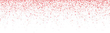 Wide Red Glitter Holiday Falling Confetti
