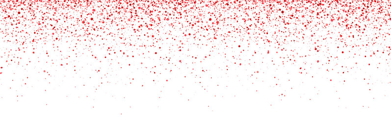 Wall Mural - Wide red glitter holiday falling confetti