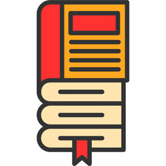 Sticker - Book Stack Icon