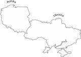 Fototapeta  - mapa Polska Ukraina