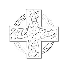 Wall Mural - Celtic cross, logo icon