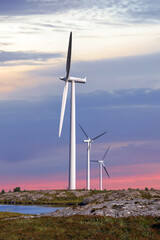  Wind turbines, Smoela wind park, Norway