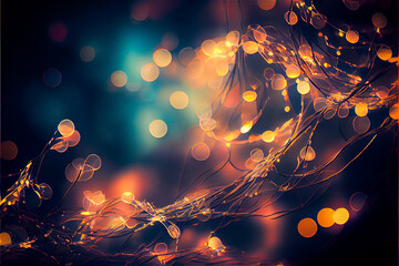 Sticker - fairy lights background creating a magical atmosphere