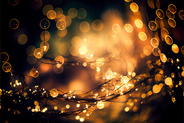 Sticker - fairy lights background creating a magical atmosphere