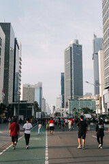 people walking in the city