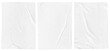 © Formatoriginal - White crumpled and creased glued paper poster set isolated