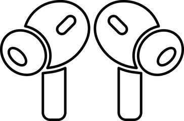 Wall Mural - earbuds icon. wireless symbol modern, simple, vector, icon for website design, mobile app, ui. vecto