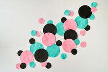 Pink, Black & Teal Paper Background	
