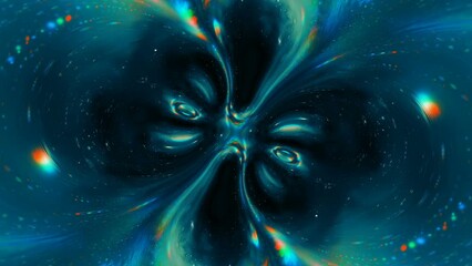 Wall Mural - abstract cyclone rotating swirl patern with particle on black background