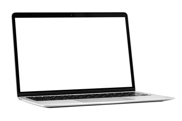 Wall Mural - modern laptop computer  isolated on the white background