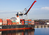 Fototapeta Do pokoju - Jacksonville City Port Cargo Ship