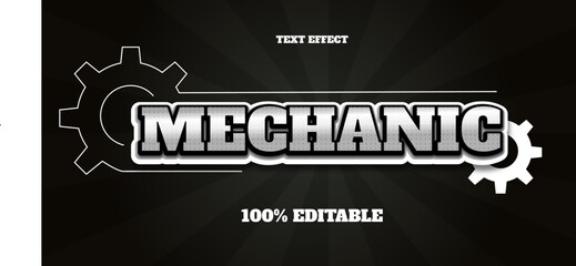 vector mechanic editable text effect