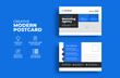 © plus _ stocks - corporate business postcard or eddm postcard template design