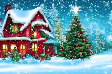 Wall Mural - Christmas background wallpaper