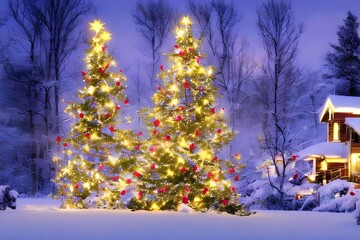 Wall Mural - Christmas background wallpaper